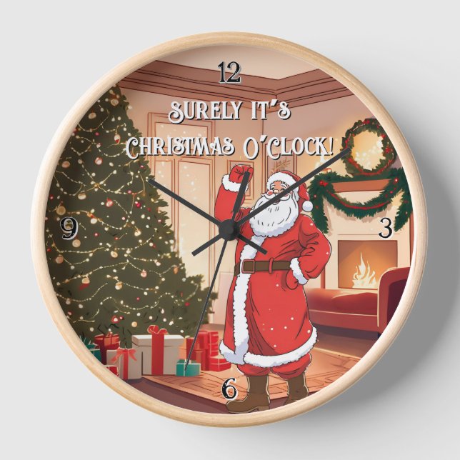 Wall Clock. Christmas O’Clock! Clock (Front)