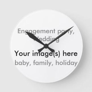 Wall Clock, designed by you. Add special photos. Round Clock