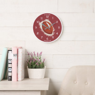 Wall Clock for Football Fan personalize