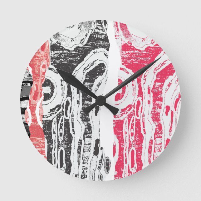 Wall Clock – Friction Lands Abstract Design (Front)