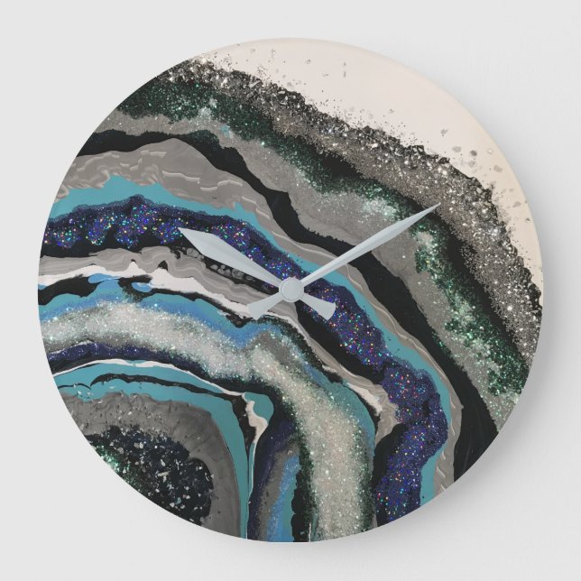 Wall Clock - Glitter Resin Artwork (Front)