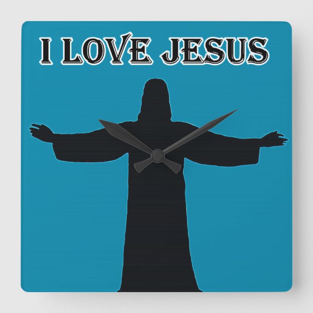 Wall Clock  i love jesus (Front)