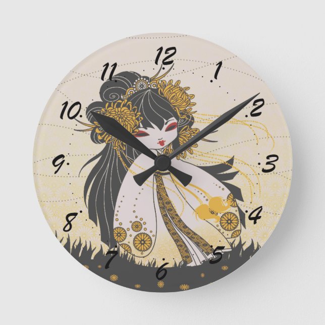 Wall clock in acrylic, Round (Medium) (Front)