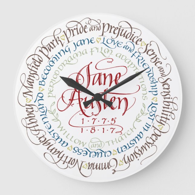 Wall Clock - Jane Austen Period Drama Adaptations (Front)