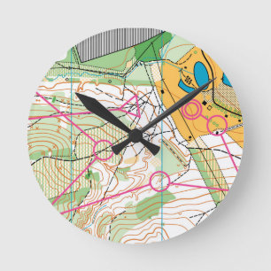 Wall clock - orienteering map