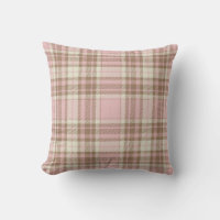 Wall Clock Pink Plaid