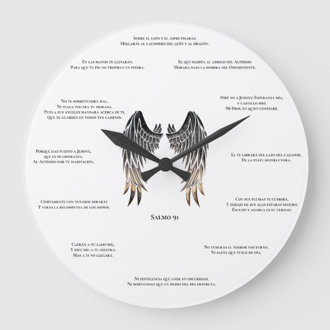 Wall Clock Psalm 91 (Front)