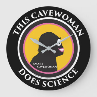 Wall Clock Science Smart Cavewoman
