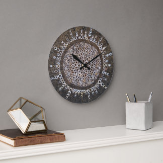Wall clock shells beach limpets nature landart