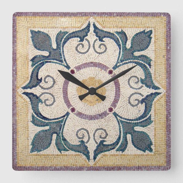 Wall Clock - Square Tile Design (Front)