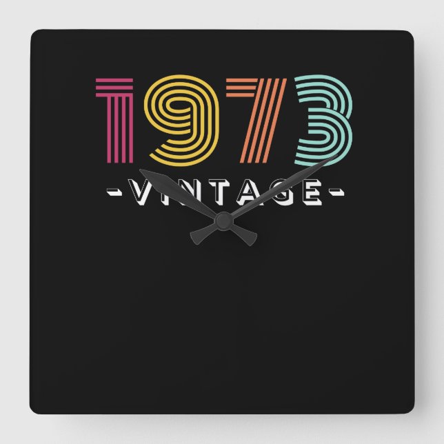 Wall clock Square Vintage 1973 (Front)