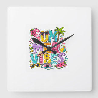 Wall Clock "Summer Vibes" – Colorful Tropical Desi