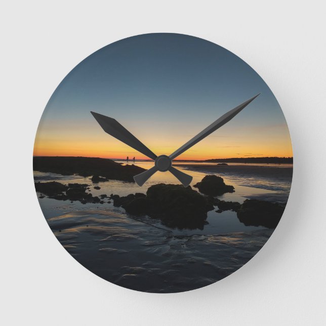 Wall clock, Sunset pattern Round Clock (Front)