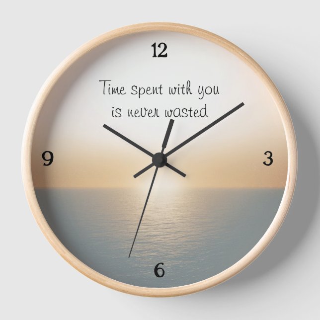 Wall Clock. Time spent with you Clock (Front)