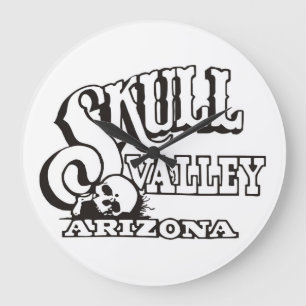 Wall Clock w/ Skull Valley, Arizona Logo