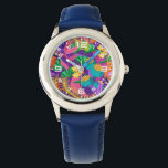 Wall Clock Watch<br><div class="desc">Colourful Exotic Floral Pattern-23148</div>