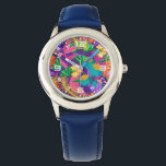 Wall Clock Watch<br><div class="desc">Colourful Exotic Floral Pattern-23148</div>