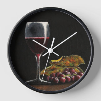 Wall Clock Wine Grapes