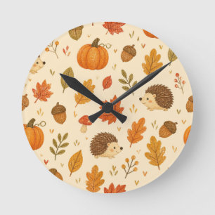Wall clock with autumn pattern ideal for kids