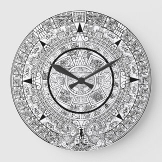 Wall Clock With Aztec Calendar