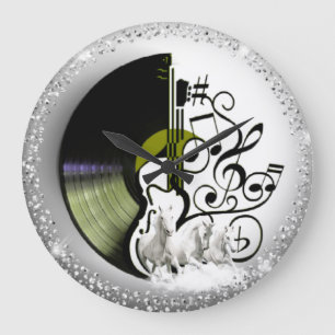 Wall Clock with CD AND Horses