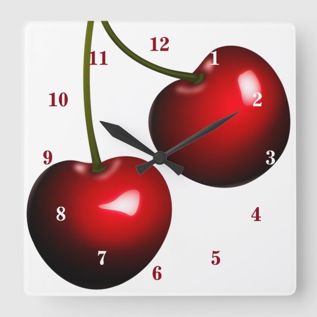 Wall Clock with Cherries (Front)