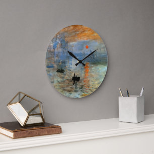 Wall Clock with Claude Monet's Impression, Sunrise