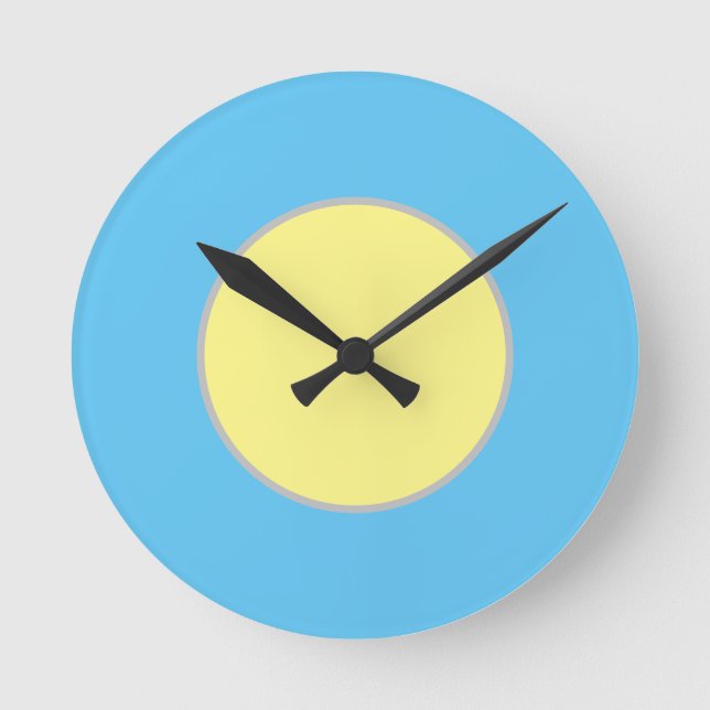 Wall clock with colourful design  (Front)
