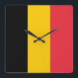 Wall Clock with Flag of Belgium<br><div class="desc">Enhance your living space with this stylish wall clock featuring the flag of Belgium! Crafted with meticulous attention to detail, this wall clock is more than just a timepiece; it's a celebration of Belgian heritage and cultural pride. The design proudly showcases the iconic flag of Belgium, with its vibrant black,...</div>