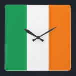 Wall Clock with Flag of Ireland<br><div class="desc">Add a touch of Irish charm to your home with this elegant wall clock featuring the flag of Ireland! Crafted with meticulous attention to detail, this wall clock is more than just a timepiece; it's a celebration of Irish heritage and cultural pride. The design proudly showcases the iconic flag of...</div>