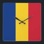 Wall Clock with Flag of Romania<br><div class="desc">Add a touch of Romanian pride to your home decor with our exclusive wall clock featuring the flag of Romania! Crafted with meticulous attention to detail, this wall clock is more than just a functional timepiece; it’s a celebration of Romania’s heritage and cultural pride. The vibrant design prominently displays the...</div>