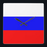 Wall Clock with Flag of Russia<br><div class="desc">Awesome patriotic wall clock with Flag of Russia. This product its customisable.</div>