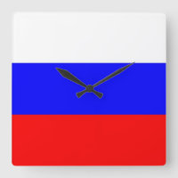 Wall Clock with Flag of Russia