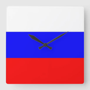 Wall Clock with Flag of Russia