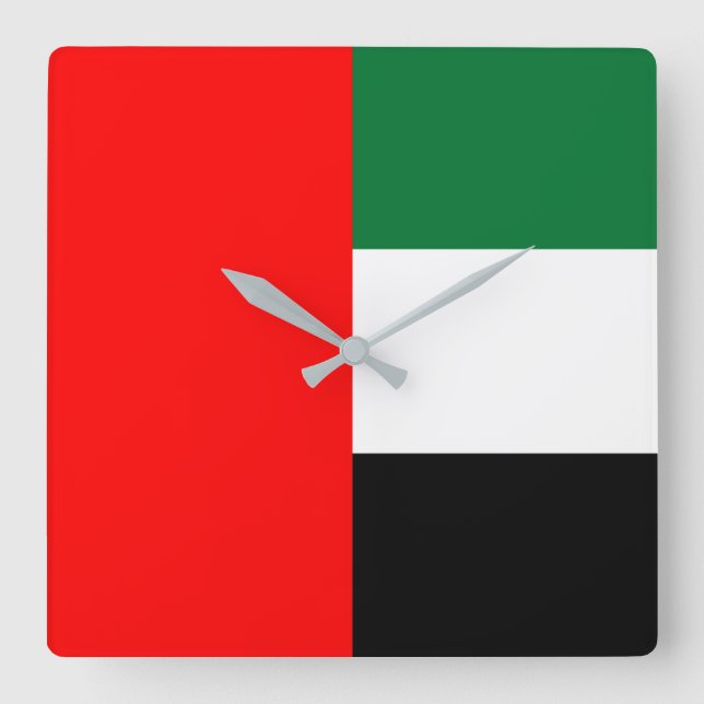 Wall Clock with Flag of United Arab Emirates (Front)