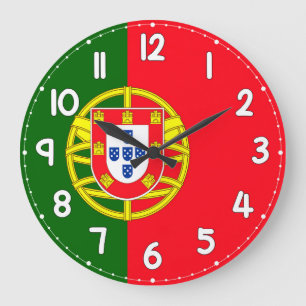 Wall Clock with Portugal Flag - Flag of Portugal