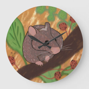 Wall clock with small ratonet design