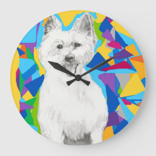Wall Clock with Westie