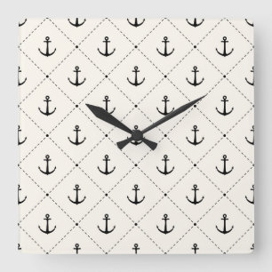 Wall Clocks -Anchors Away, Nautical Design