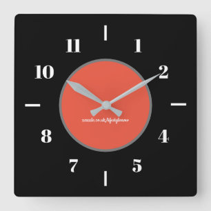 Wall Clocks -Black Background O/R Circle Modern