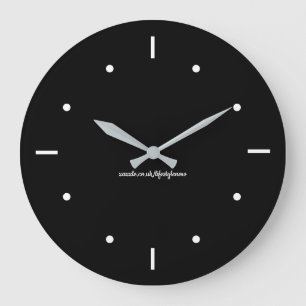 Wall Clocks - White on Black Background