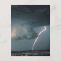 Wall cloud with lightning