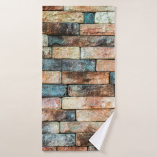 Wall damme stonewall pattern bath towel