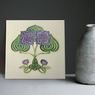 Wall Decor Art Nouveau Vintage Antique Peranakan C Tile