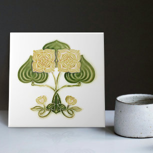Wall Decor Art Nouveau Vintage Antique Peranakan Tile