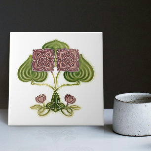 Wall Decor Art Nouveau Vintage Antique Peranakan Tile