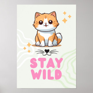 Wall Décor Embrace your cat, Celebrate the Adven Poster