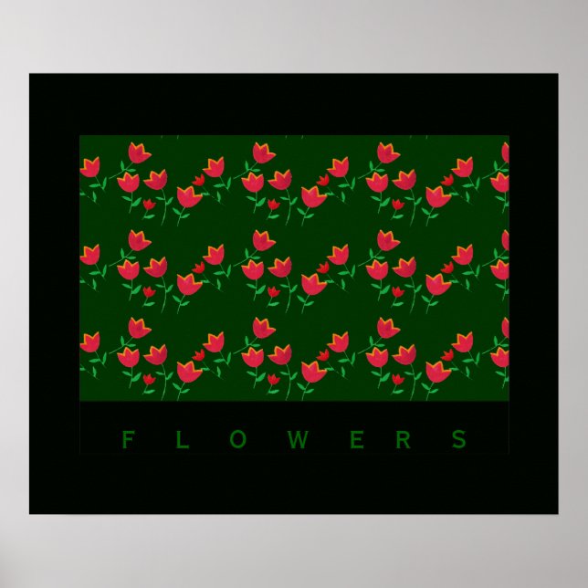 wall decorative flowers poster (Front)
