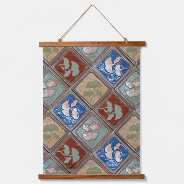Wall hanging Tapestry, Gingko leaves Tapestry (Front)