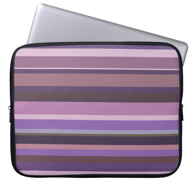 Wall horizontal stripes laptop sleeve (Front)